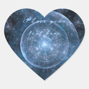 Sticker Cœur Cosmos Background