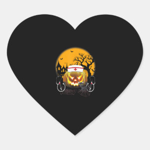 Sticker Cœur Costume d'infirmière mignonne Halloween Stethoscop