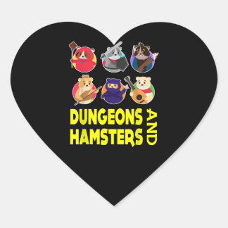 Sticker Cœur Costume Hamster Drôle Cadeaux