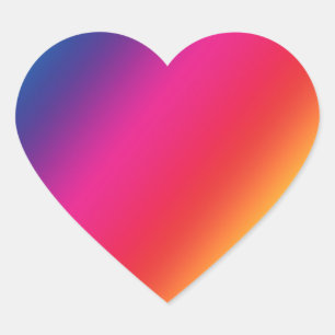 Sticker Coeur Couleur Arc-en-ciel