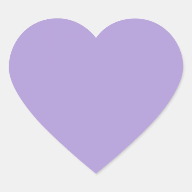 Sticker Cœur Couleur claire pastel violet (Devant)