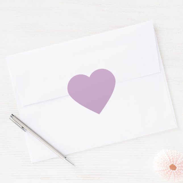Sticker Cœur Couleur solide Lilac (Enveloppe)