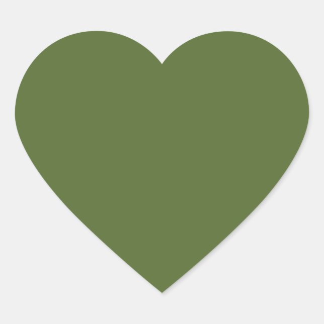 Sticker Cœur couleur vert foncé (Devant)
