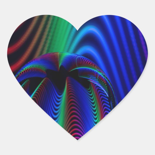 Sticker Cœur Couleurs de cristal (Devant)