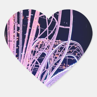 Sticker Cœur Courbes roses