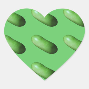 Sticker Cœur Courge verte (Melon d'hiver)