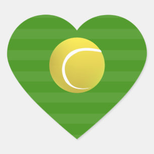 Sticker Cœur Court de tennis et balle de TENNIS