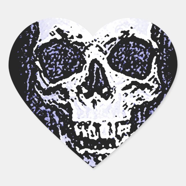 Sticker Cœur Crâne (Devant)