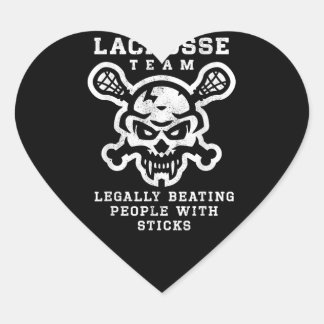 Sticker Cœur Crâne de l'équipe de crosse battre légalement cade