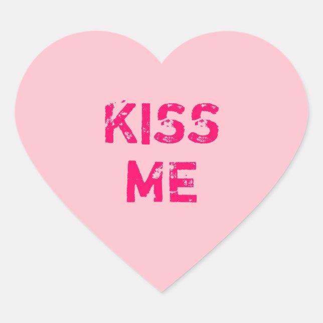 Sticker Cœur Créez votre propre coeur de conversation rose (Devant)