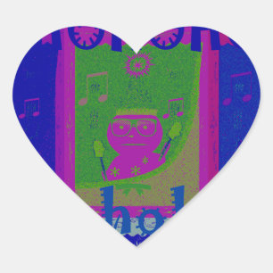 Sticker Cœur Créez votre propre Père Noël HoHoho Pop Art spécia