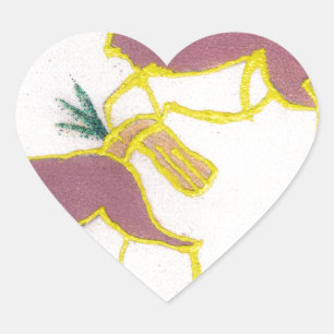 Sticker Cœur Créez votre propre Unicorne Flora Power Cute Aesth