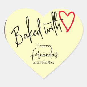 Sticker Cœur Crème cuite à l'amour Cuisine de