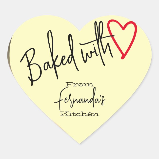 Sticker Cœur Crème cuite à l'amour Cuisine de (Devant)