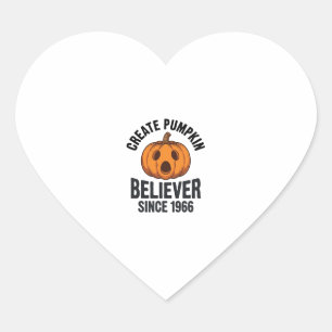 Sticker Cœur Croyant à la citrouille depuis 1966 Halloween vint