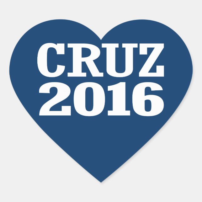 STICKER CŒUR CRUZ 2016 (Devant)