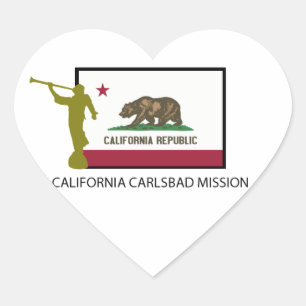 STICKER CŒUR CTR DE LA MISSION LDS DE LA CALIFORNIE CARLSBAD