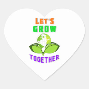 Sticker Cœur Cultivons ensemble pour sauver le Jour des terres
