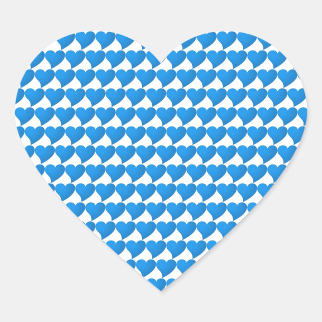 Sticker Cœur Cute bleu minuscule coeur motif moderne (Devant)
