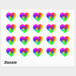 Sticker Cœur Cute Colorful Tie