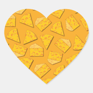 Sticker Cœur Cute Fromage Wedge Enfants 1er anniversaire fête