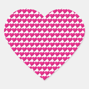 Sticker Cœur Cute fuchsia coeur rose chaud motif moderne