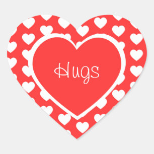 Sticker Cœur Cute Hugs Valentine's Day