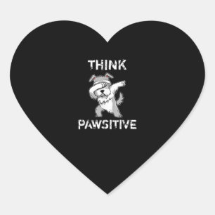 Sticker Cœur Dabbing schnauzer chien penser inspiration pawsiti