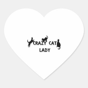 Sticker Cœur Dame du Crazy Cat