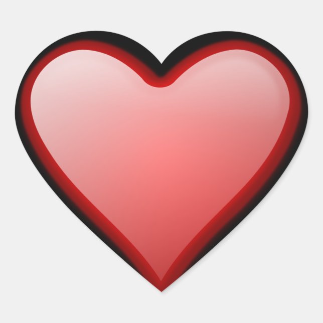 Sticker coeur d'amour brillant (Devant)