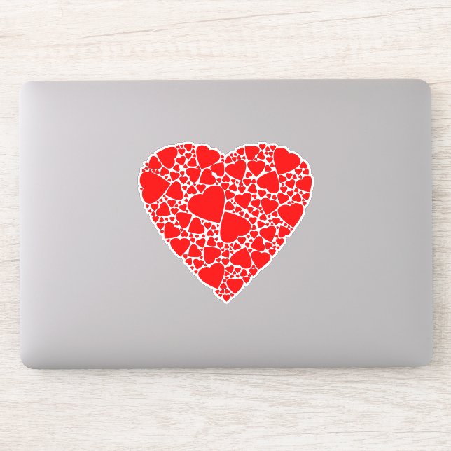 Sticker Coeur d'amour rouge (Ordinateur)