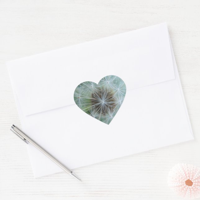 Sticker Cœur Dandelion blanc (Enveloppe)