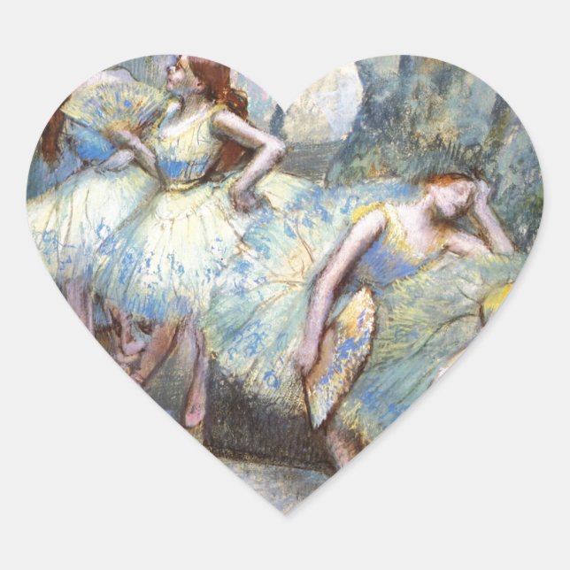Sticker Cœur Danseuse de ballet Degas Dansers d'art Peinture (Devant)