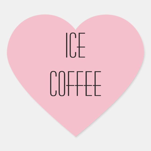 Sticker Coeur de café glace (Devant)