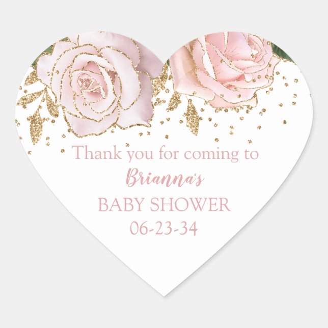 Sticker Coeur de douche Flore mignonne moderne Bab (Devant)