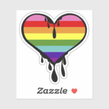 Coeur de goutte à goutte à l'arc-en-ciel