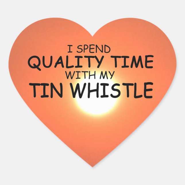 Sticker Coeur de sifflet de qualité (Devant)