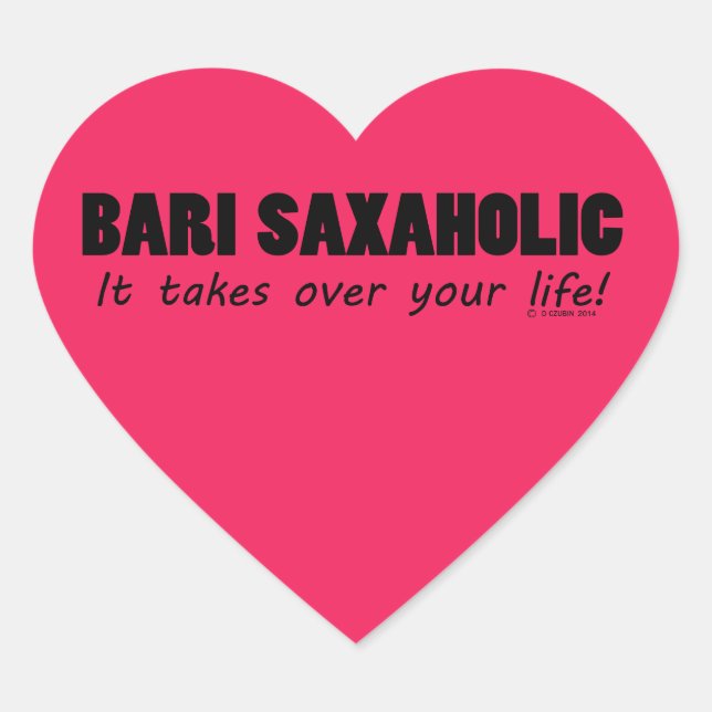Sticker Coeur de Vie Bari Saxaholic (Devant)