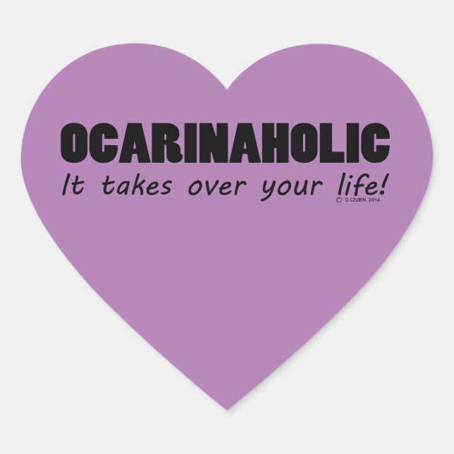 Sticker Coeur de Vie Ocarinaholic (Devant)