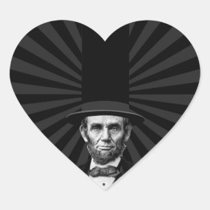 Sticker Cœur Déclaration de mode présidentielle Abraham Lincoln