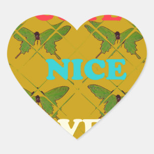 Sticker Cœur Décor de papillon coloré : mignon, agréable et séd