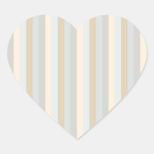 Sticker Cœur Décor Vertical Gris Doux