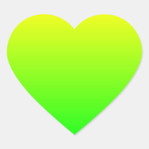 Sticker Cœur Dégradé vert jaune