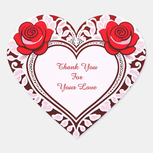 Sticker Cœur Delicate Lace Heart Card (Devant)