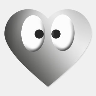 Sticker Cœur Dem Eyes ! - Chrome