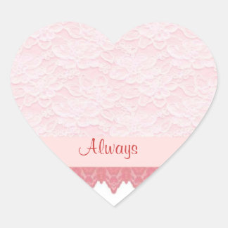 Sticker Cœur Dentelle 2 coeurs en forme de coeur