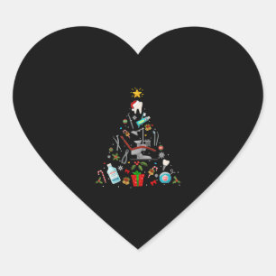 Sticker Cœur Dentist Dental Ornement de Noël Arbre Noël Noël Fê