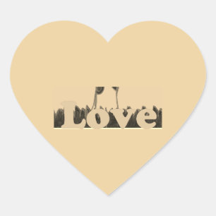 Sticker Cœur Dernier mignon Nice & Lovely tout avec compassion