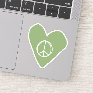 Sticker Coeur des signes de paix