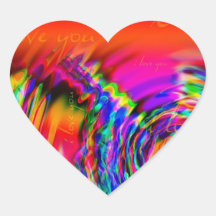 Design abstrait "I Love You"